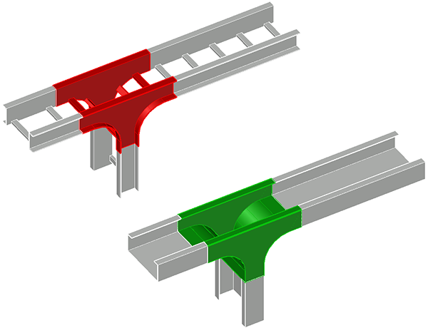 vertical cable tray tees